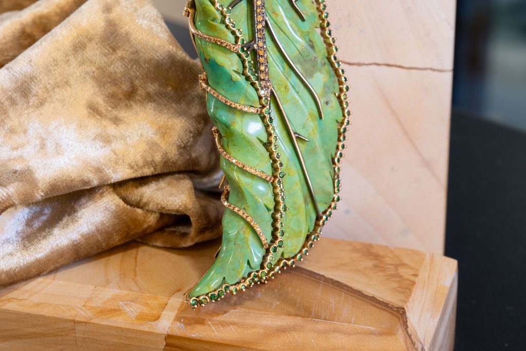 Broche y colgante Hoja de Otoño by Godino Joyas