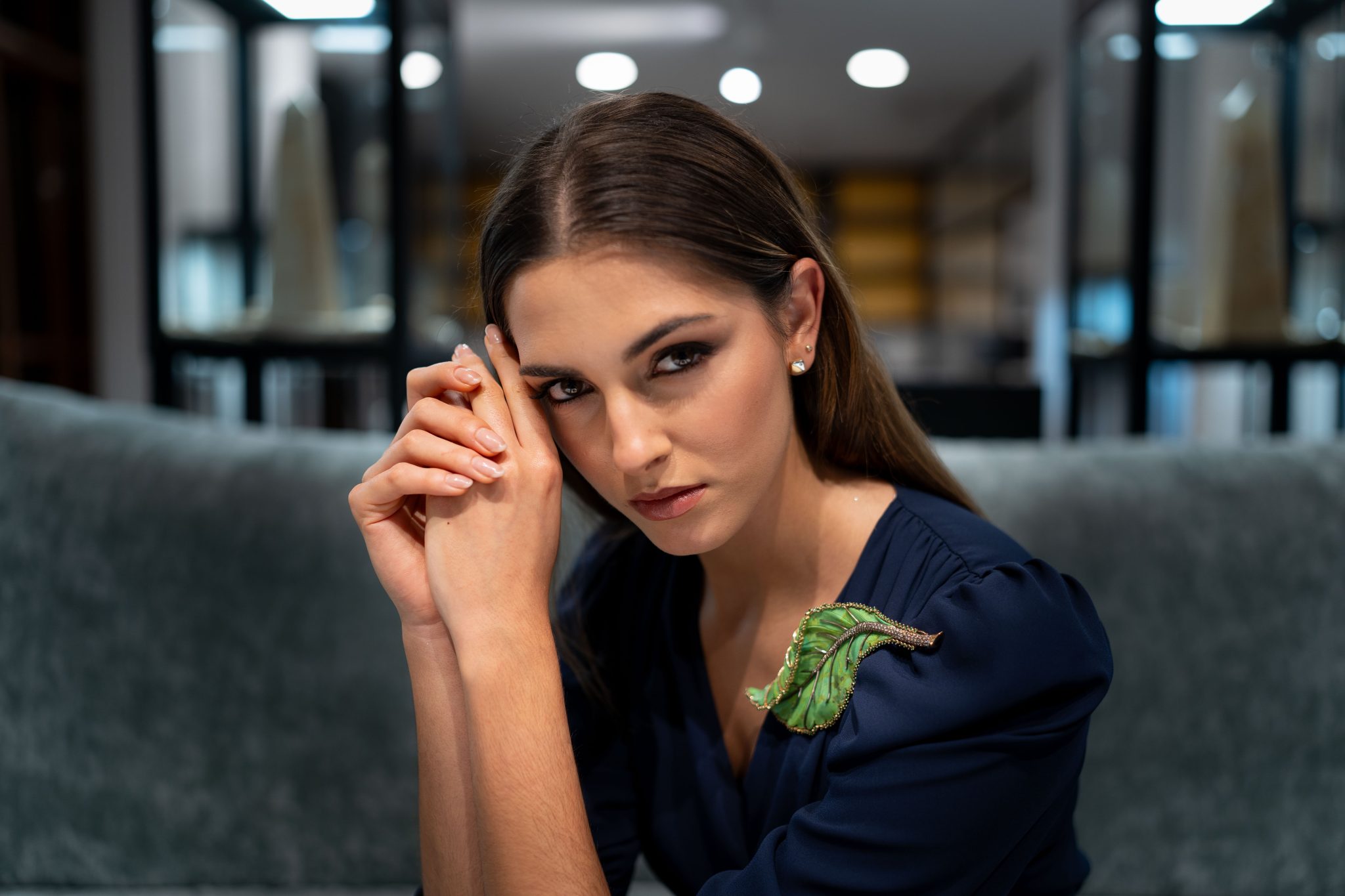 Broche y colgante Hoja de Otoño by Godino Joyas